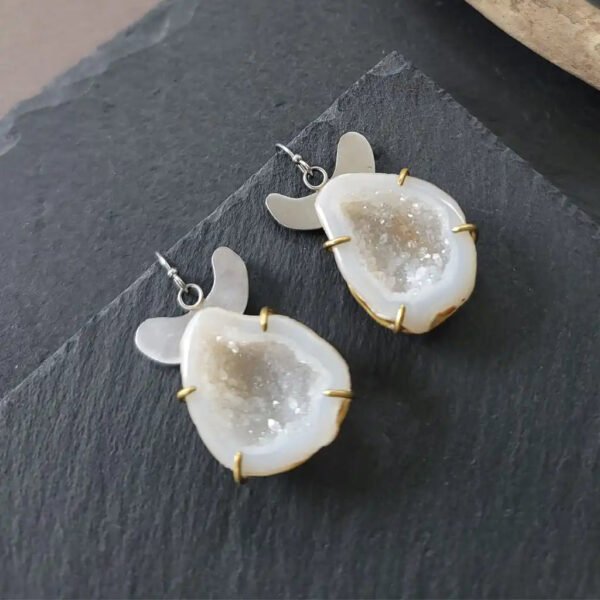 Boucles d'oreilles mini géodes – Image 2