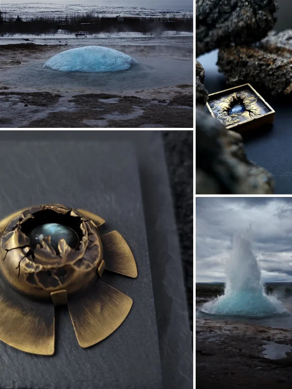 Islande et géologie : inspiration pour la broche Strokkur Islande et géologie : inspiration pour la broche Strokkur
