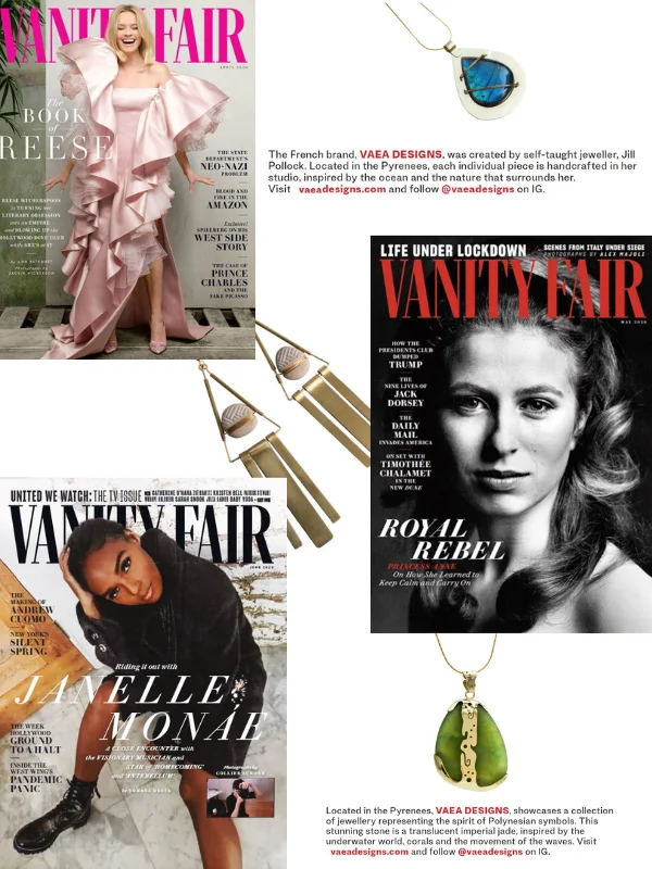 Bijoux serti Wrap de Vaea Designs parus dans Vanity Fair
